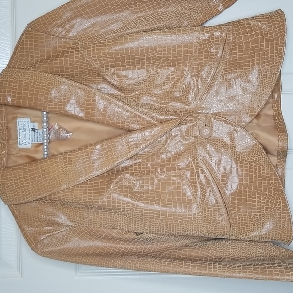 Vintage Womens Camel Color Leather Jacket Size Small - Picture 5 of 15